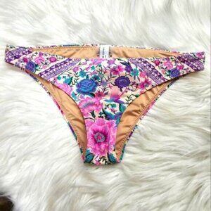 Spell ✦ Babushka Cheeky Bikini Bottoms ✦ Rare 2016 Pink Purple Floral XS Swim